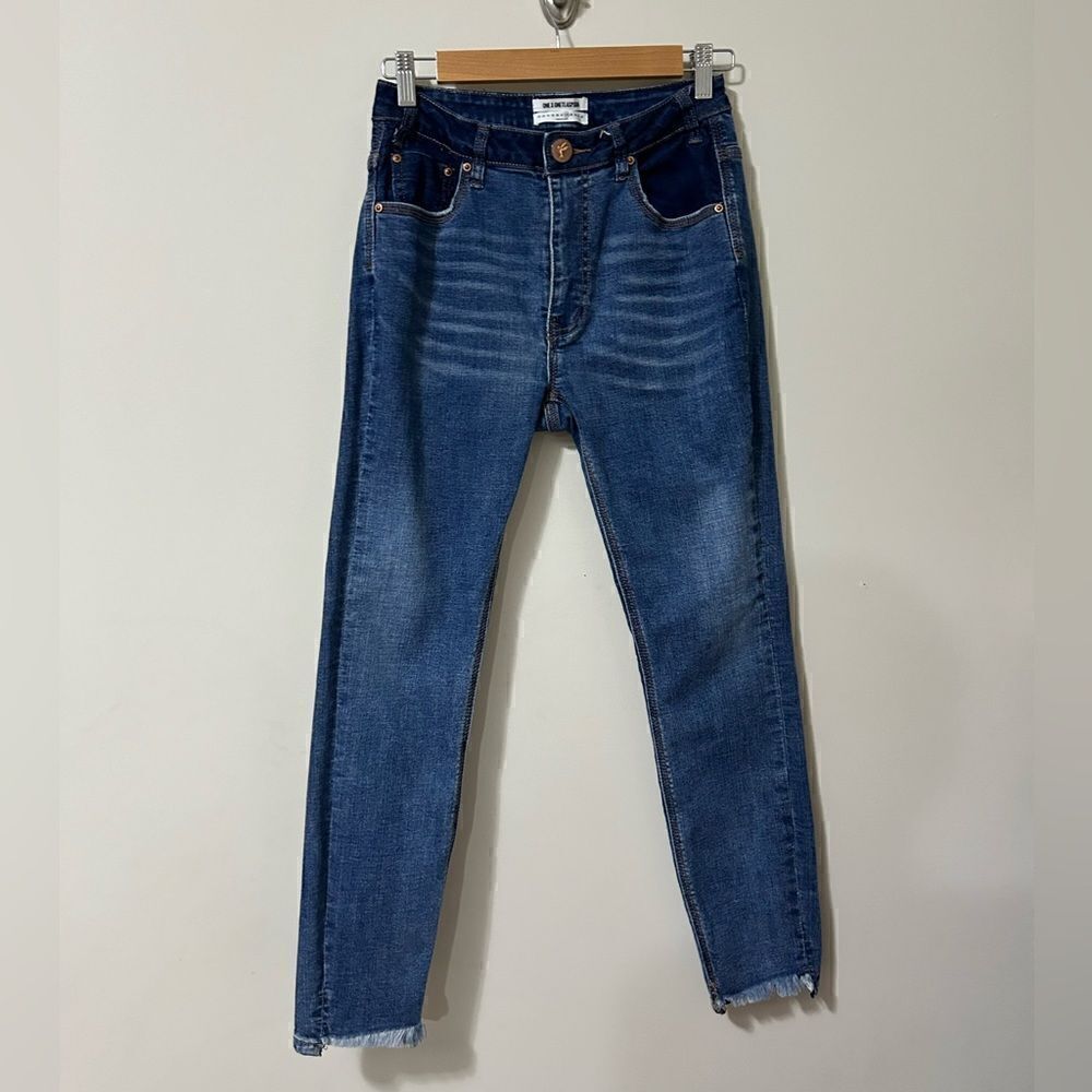 One Teaspoon Skinny Jeans Raw Hem
